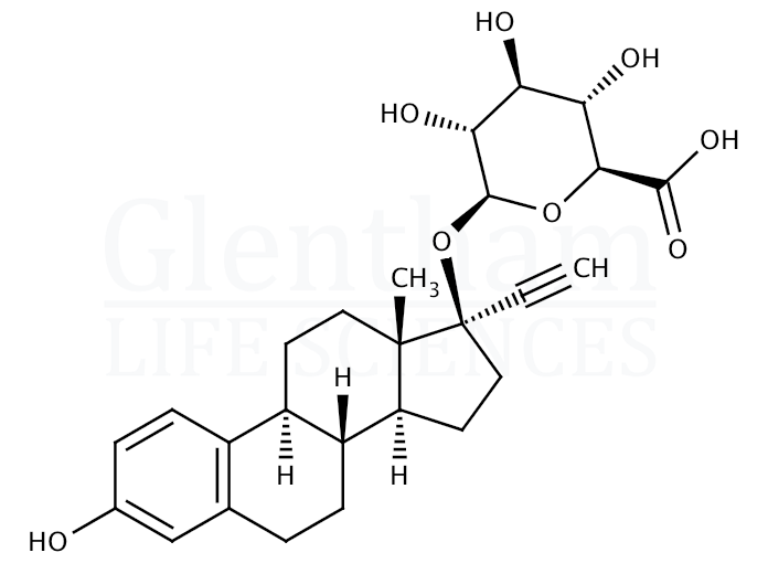 Ethynyl estradiol 17-b-D-glucuronide Structure