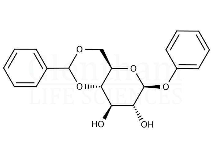 Phenyl 4,6-O-benzylidene-b-D-glucopyranoside Structure