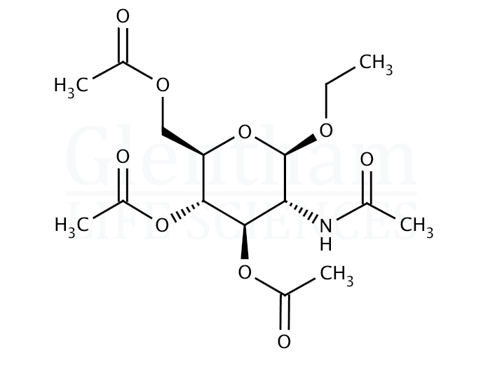 Structure for Ethyl 2-acetamido-3,4,6-tri-O-acetyl-2-deoxy-b-D-glucopyranoside