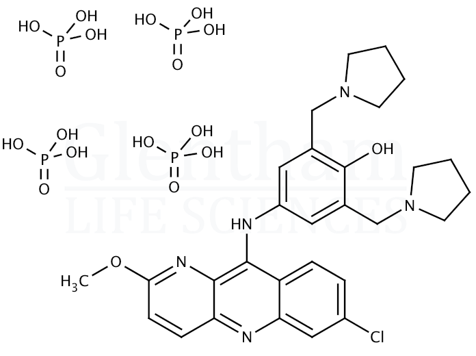 Structure for Pyronaridine tetraphosphate (76748-86-2)