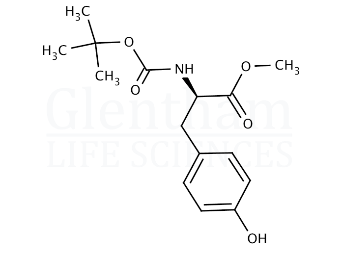 Structure for Boc-D-Tyr-OMe  (76757-90-9)