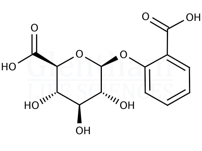 Salicylic acid phenolic D-glucuronide Structure
