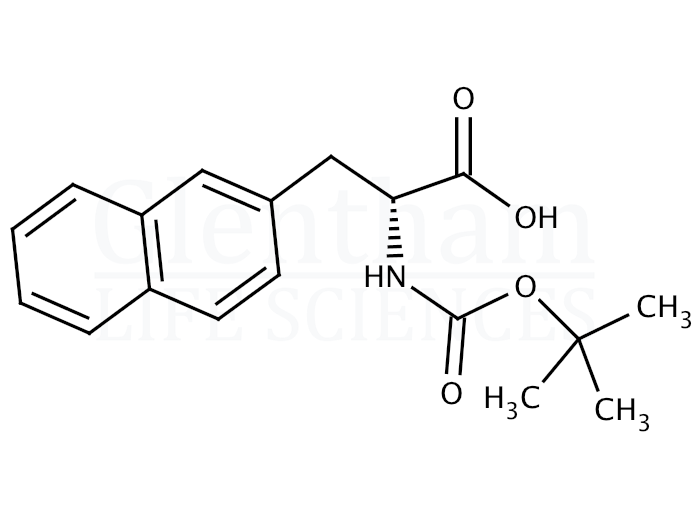 Structure for Boc-D-2-Nal-OH   (76985-10-9)