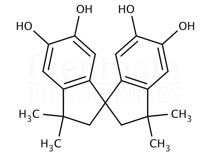 3,3,3′,3′-Tetramethyl-1,1′-spirobiindane-5,5′,6,6′-tetraol  Structure