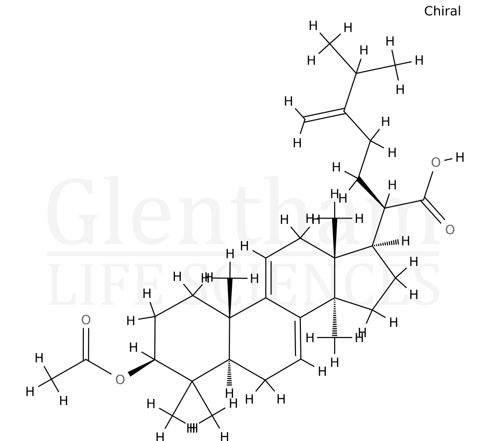 Structure for  Dehydroeburicoic acid monoacetate  (77035-42-8)