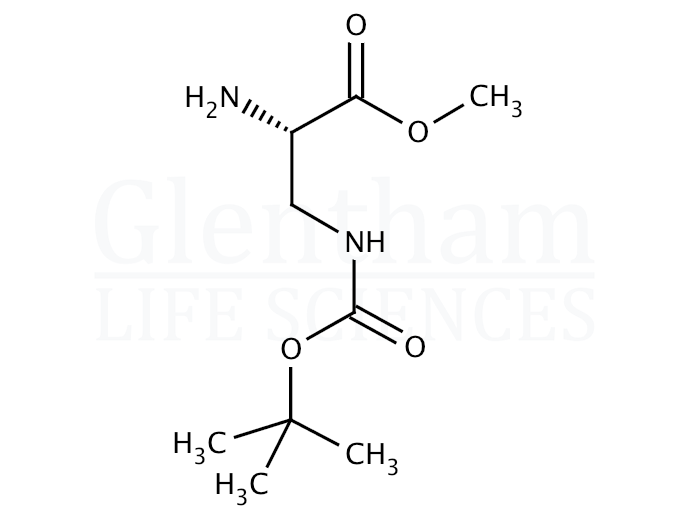 Methyl 3-[t-Butyloxycarbonyl)amino]-L-alanine Structure