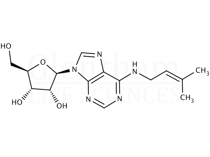 6-(3,3-Dimethylallylamino)-9-(b-D-ribofuranosyl)purine Structure