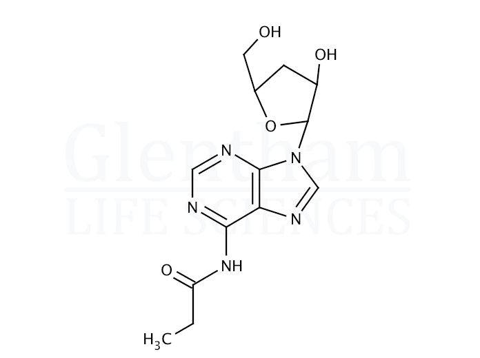 3''-Deoxy-N6-propionyladenosine Structure