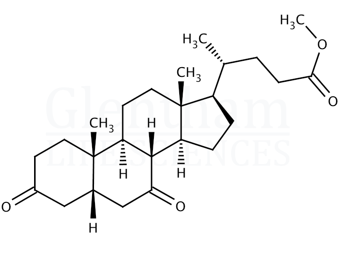 Structure for 5β-Cholanic acid 3,7-dione methyl ester