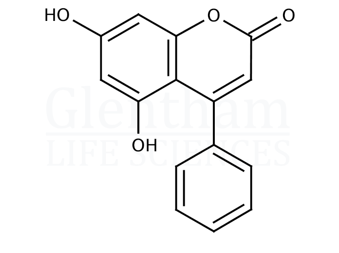 5,7-Dihydroxy-4-phenylcoumarin Structure