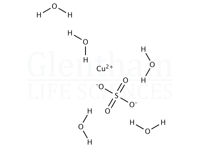 Copper(II) sulfate pentahydrate Structure