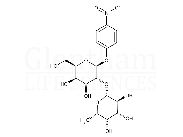 Structure for 4-Nitrophenyl 2-O-(b-L-fucopyranosyl)-b-D-galactopyranoside