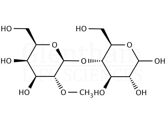 Structure for 4-O-(2-O-Methyl-b-D-galactopyranosyl)-D-glucopyranose