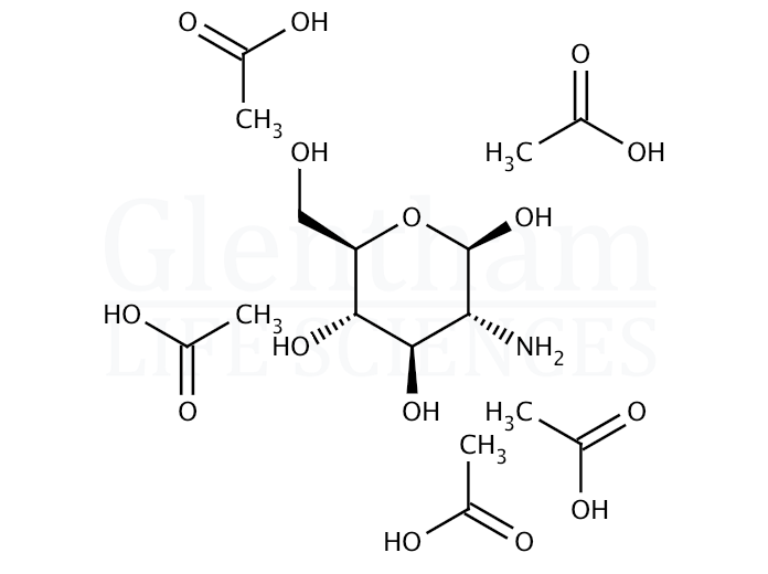 β-D-Glucosamine Pentaacetate Structure