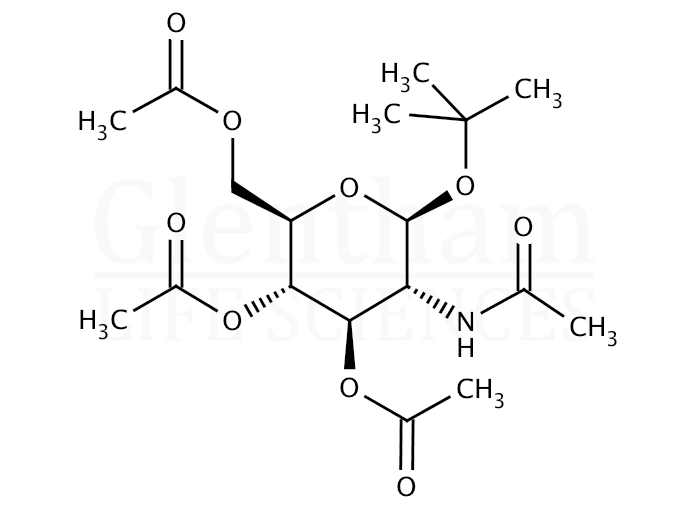 Structure for tert-Butyl 2-acetamido-3,4,6-tri-O-acetyl-2-deoxy-b-D-glucopyranoside