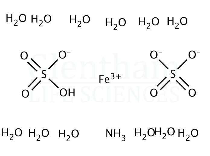 Ammonium iron(III) sulfate dodecahydrate Structure