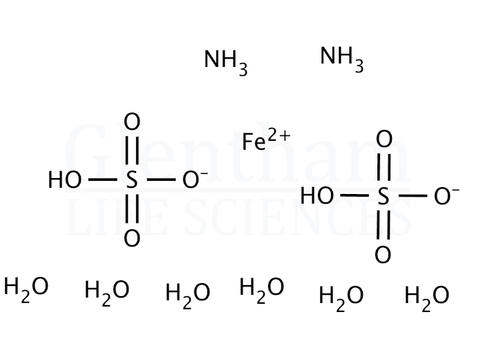 Ammonium iron(II) sulfate hexahydrate Structure