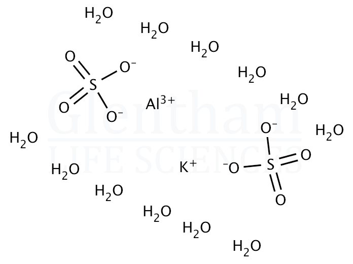 Structure for  Aluminium potassium sulfate dodecahydrate, 99%  (7784-24-9)