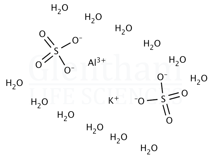 Aluminium potassium sulfate dodecahydrate, 99% Structure