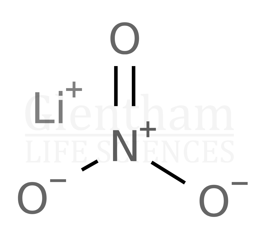 Lithium nitrate, anhydrous, 98% Structure