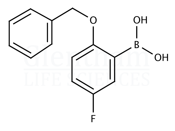 2-Benzyloxy-5-fluorophenylboronic acid Structure