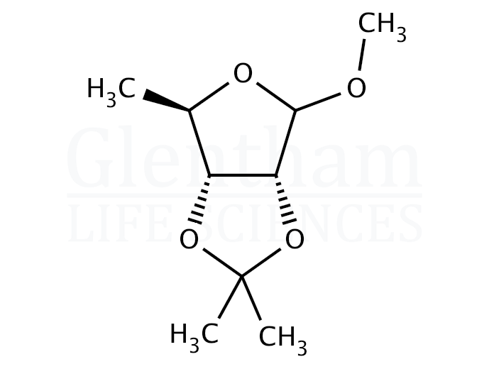 Methyl 5-deoxy-2,3-O-isopropylidene-D-ribofuranoside Structure