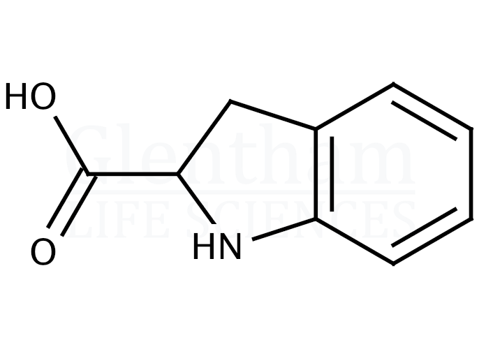 (±)-Indoline-2-carboxylic acid Structure