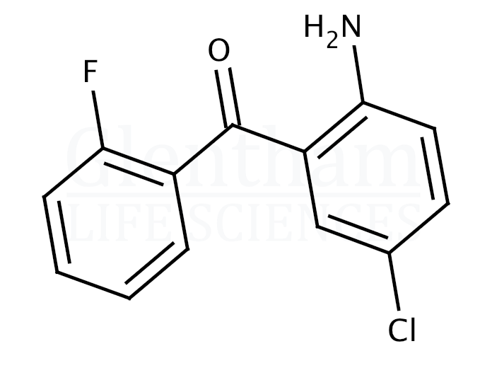 Structure for 2-Amino-5-chloro-2''-fluorobenzophenone (784-38-3)