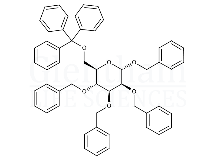 Structure for 1,2,3,4-Tetra-O-benzyl-6-O-trityl-a-D-mannopyranose