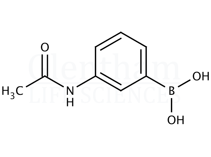 3-Acetylaminophenylboronic acid Structure
