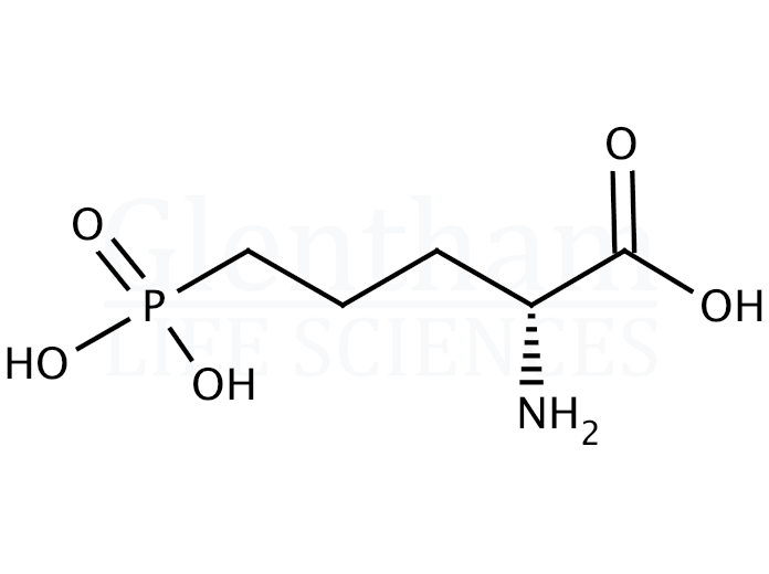 D(-)-2-Amino-5-phosphonopentanoic acid NMDA receptor antagonist Structure