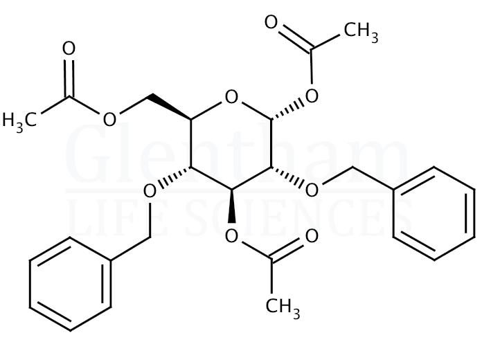 2,4-Di-O-benzyl-1,3,6-tri-O-acetyl-α-D-glucopyranose Structure