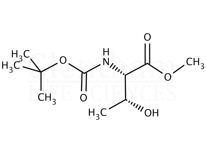 N-(tert-Butoxycarbonyl)-L-threonine methyl ester  Structure