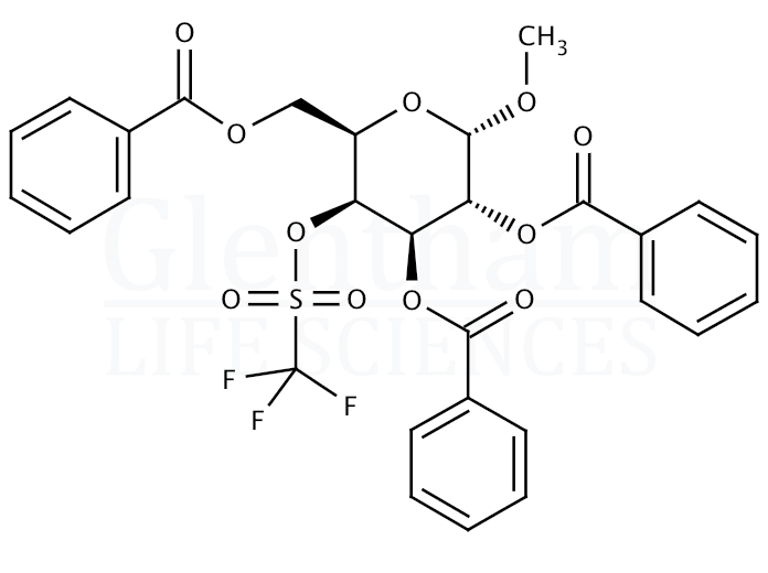 Structure for Methyl 2,3,6-tri-O-benzoyl-4-O-trifluoromethanesulfonyl-a-D-galactopyranoside