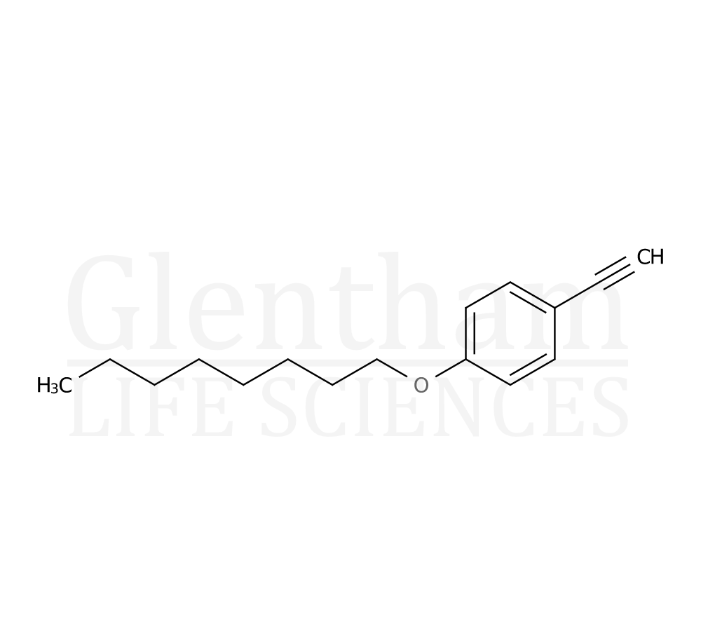 (4-n-octyloxyphenyl)acetylene Structure
