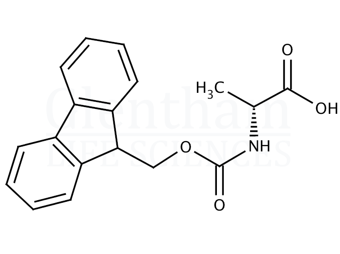 Structure for Fmoc-D-Ala-OH   (79990-15-1)