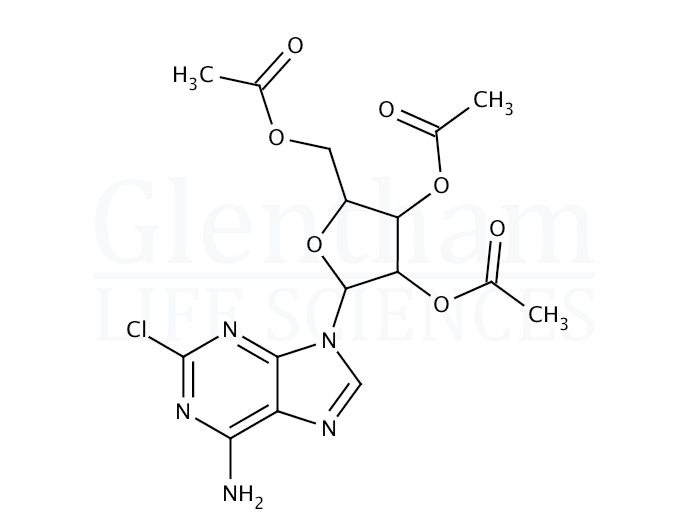 Structure for 2'',3'',5-Tri-O-acetyl-2-chloroadenosine (79999-39-6)