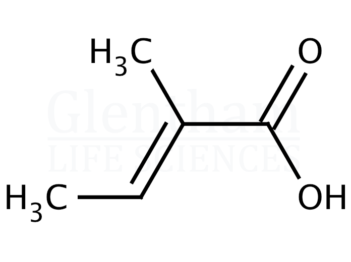 Structure for trans-2,3-Dimethylacrylic acid