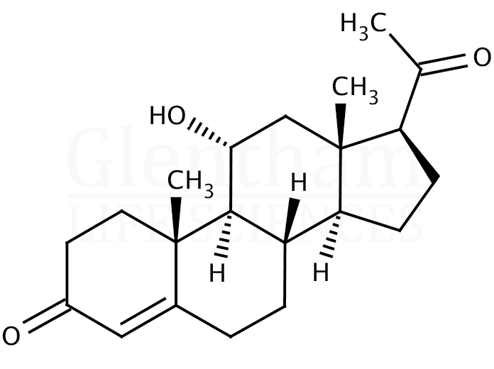 11-alpha-Hydroxyprogesterone Structure