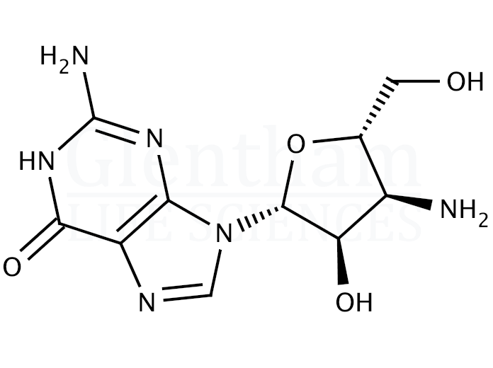 3''-Amino-3''-deoxyguanosine Structure