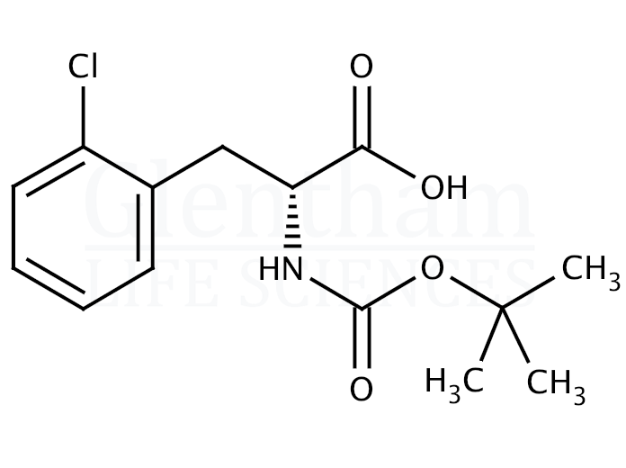 Structure for Boc-D-Phe(2-Cl)-OH (80102-23-4)