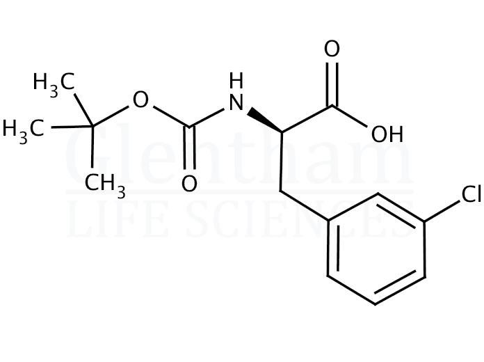 Structure for Boc-D-Phe(3-Cl)-OH (80102-25-6)