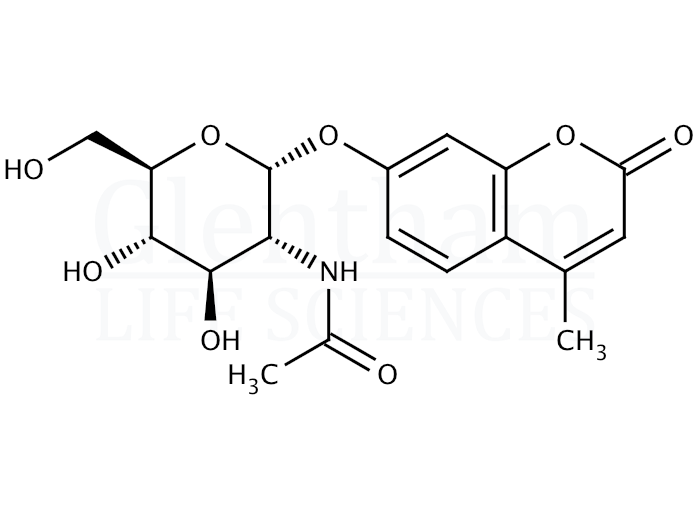4-Methylumbelliferyl 2-acetamido-2-deoxy-a-D-glucopyranoside Structure