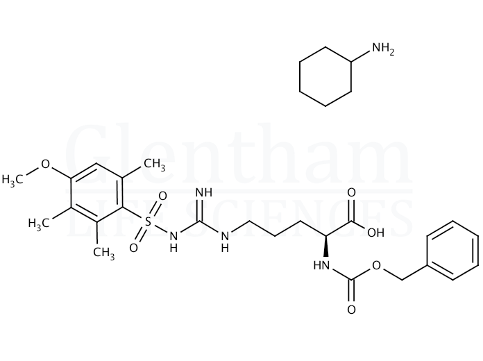 Structure for Z-Arg(Mtr)-OH cyclohexylammonium salt   