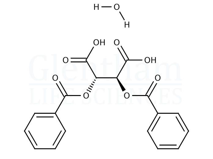Dibenzoyl-D-(+)-tartaric acid monohydrate Structure