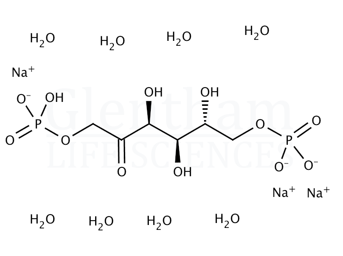 D-Fructose 1,6-diphosphate trisodium salt octahydrate Structure