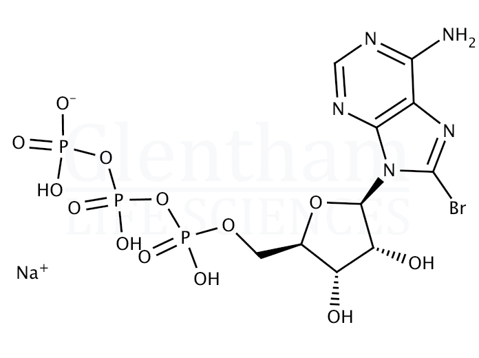 Structure for 8-Bromoadenosine 5′-triphosphate sodium salt
