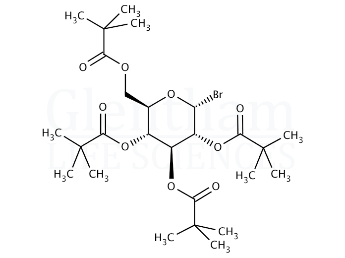 Structure for 2,3,4,6-Tetra-O-pivaloyl-a-D-glucopyranosyl bromide