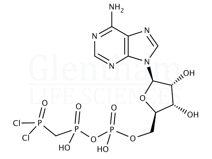 5''-Adenylic acid monoanhydride with (dichlorophosphonomethyl)phosphonic acid Structure
