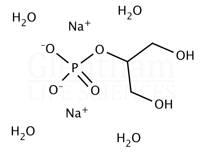 b-Glycerophosphoric acid disodium salt pentahydrate Structure